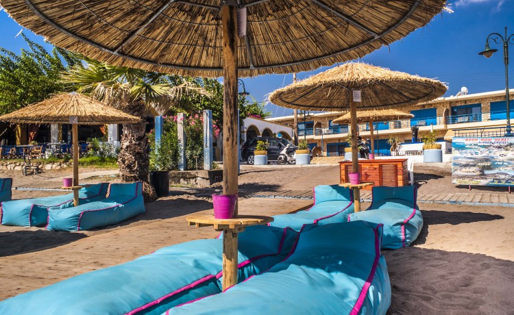 Beach beds under Haven Beach